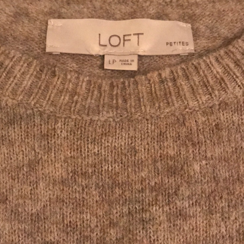LOFT Ruffle Cold Shoulder Sweater - Picture 4 of 5